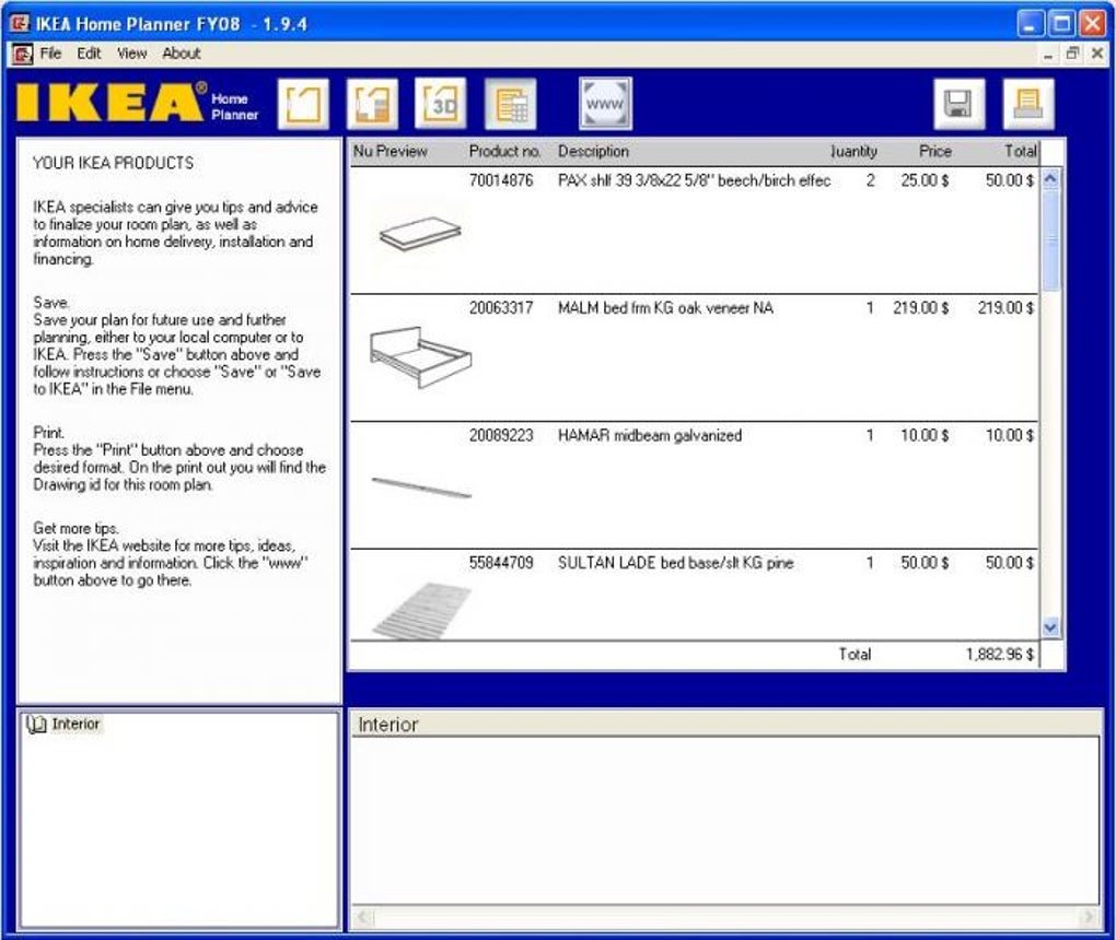 Ikea home planner bedroom download Planner camera da letto