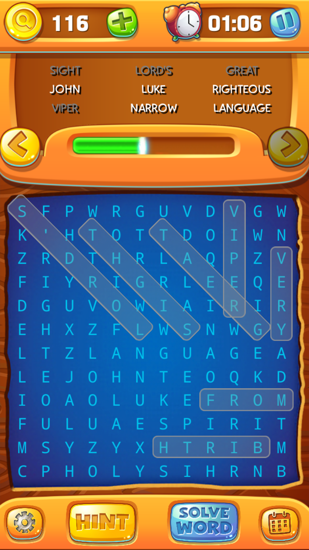 IPhone I in Daily Bible Word Search ndir