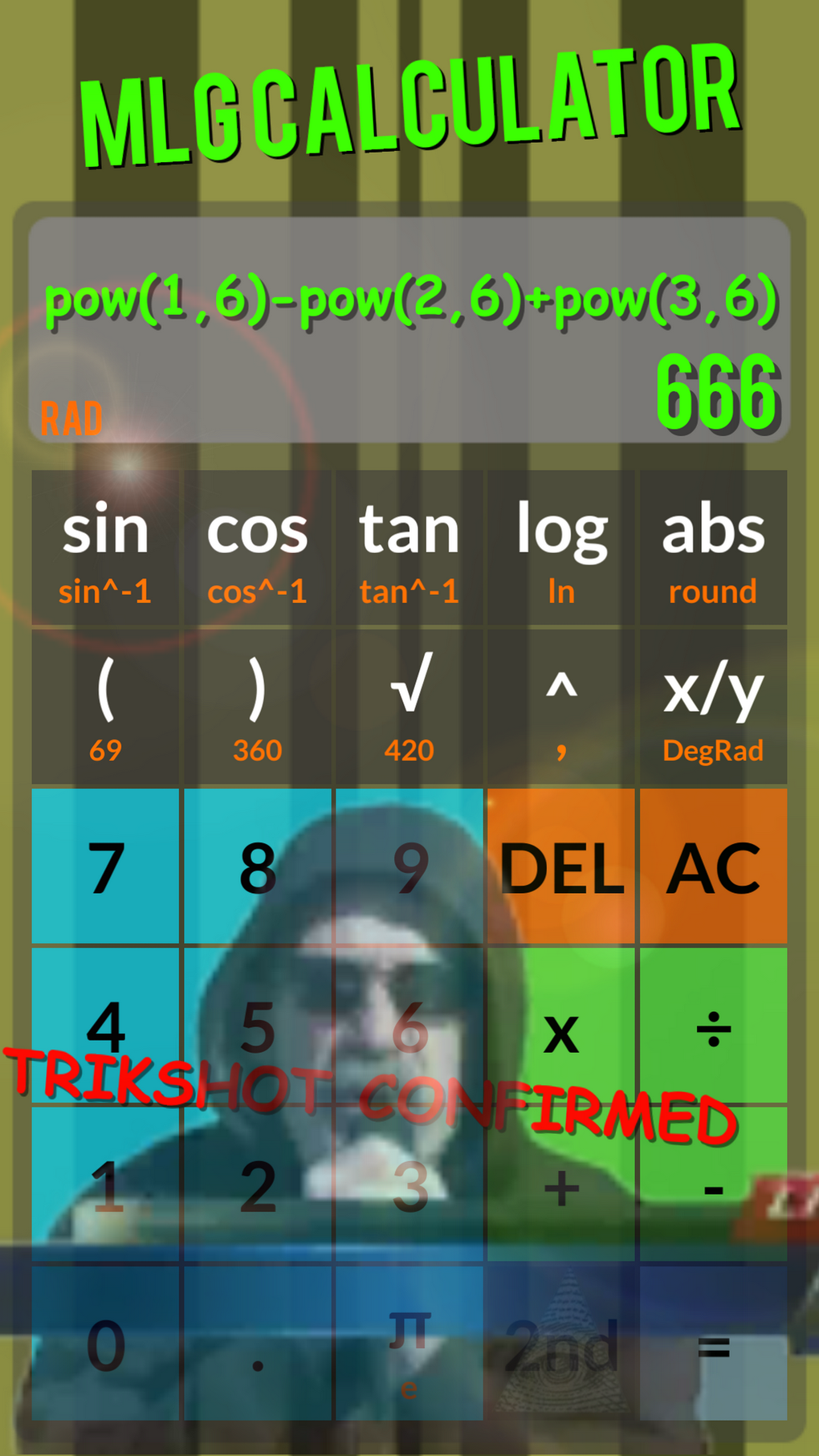 IPhone I in Calculator MLG ndir