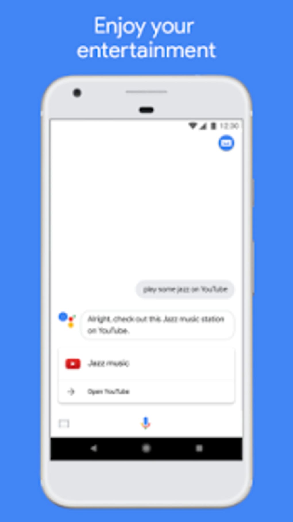 google voice assistant play album downloaded on phone