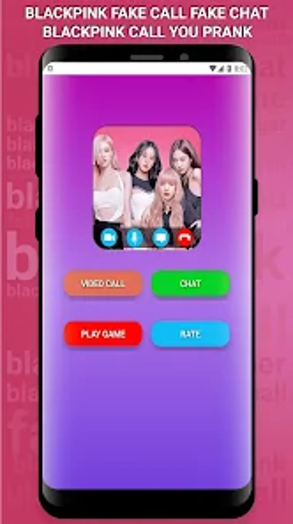 blackpink fake call app