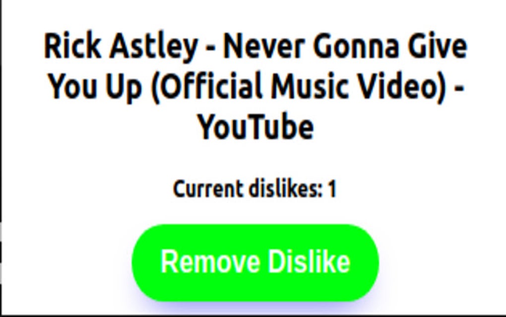 YT Dislike Extension For Google Chrome - Extension Download