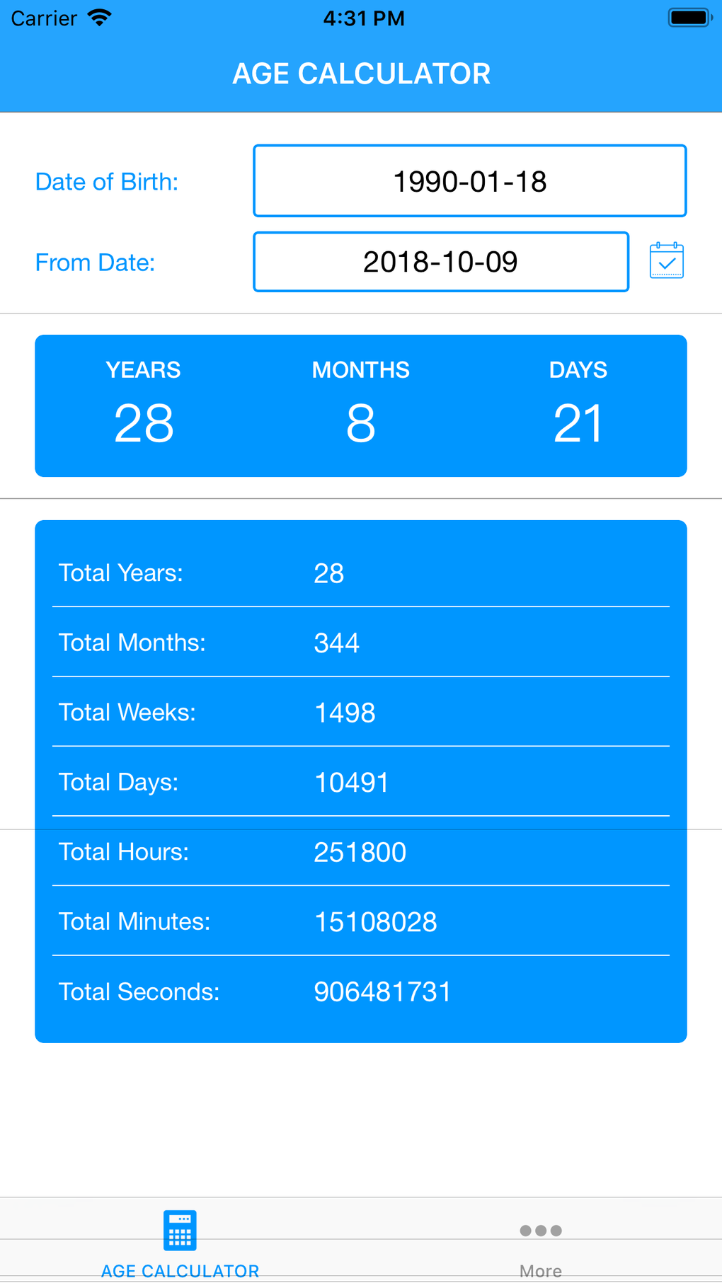 Age Calculator App For IPhone Download