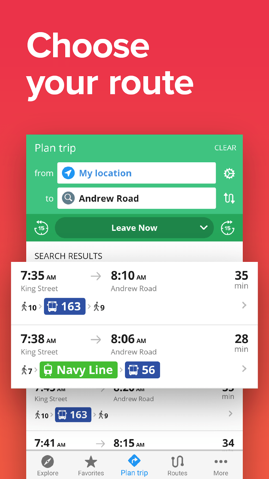 journey planner train and bus