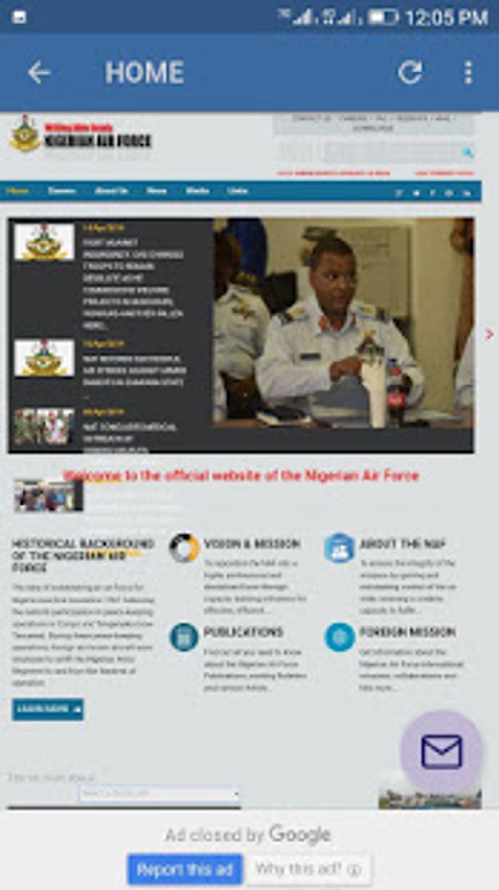 Nigerian Air Force NAF app APK para Android - Descargar
