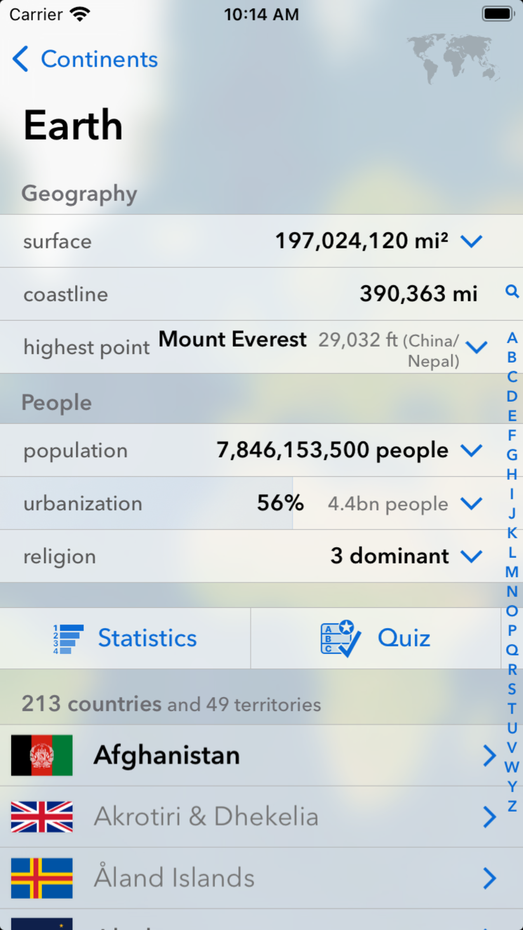 Geography of the World for iPhone Download