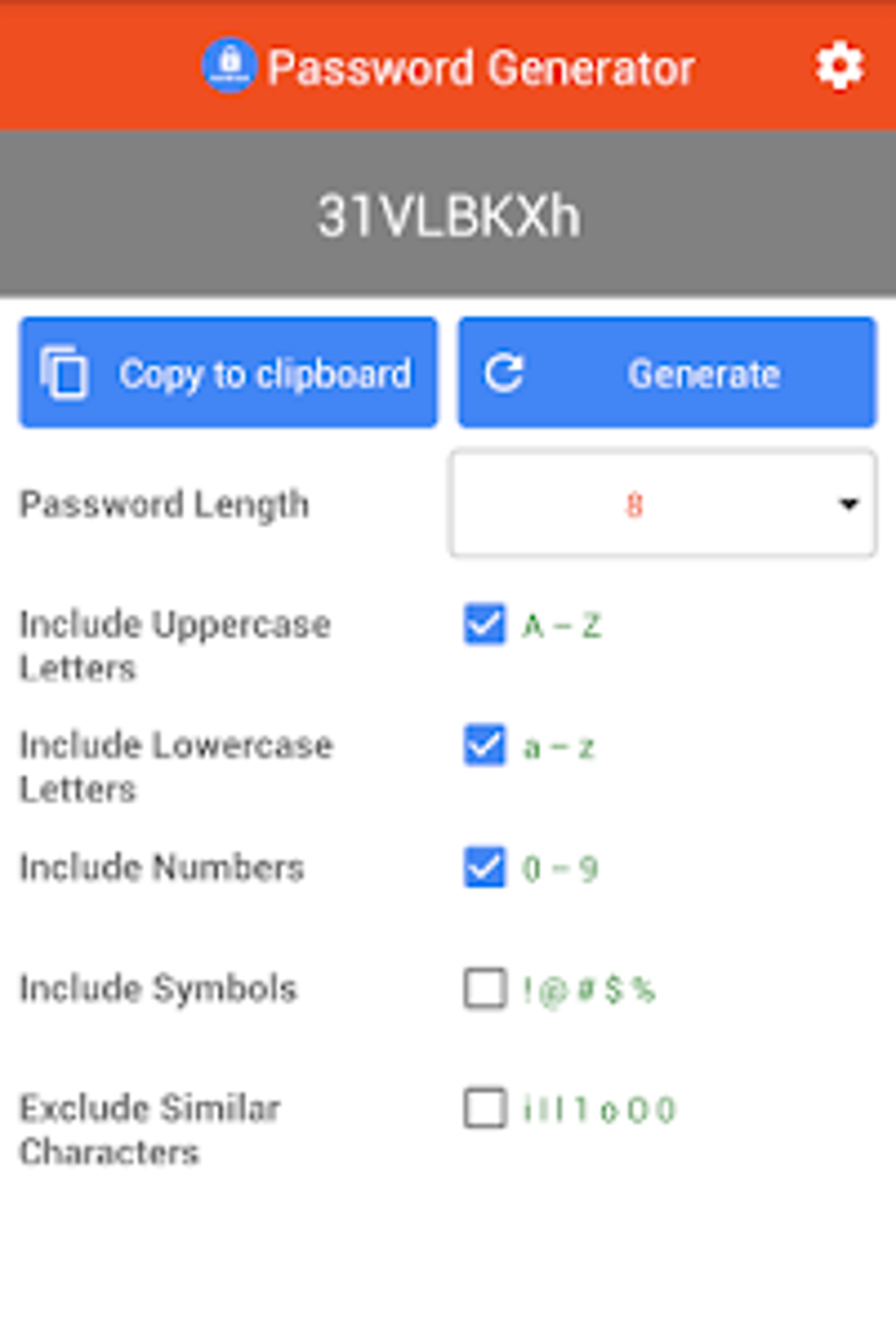 Password Generator для Android — Скачать