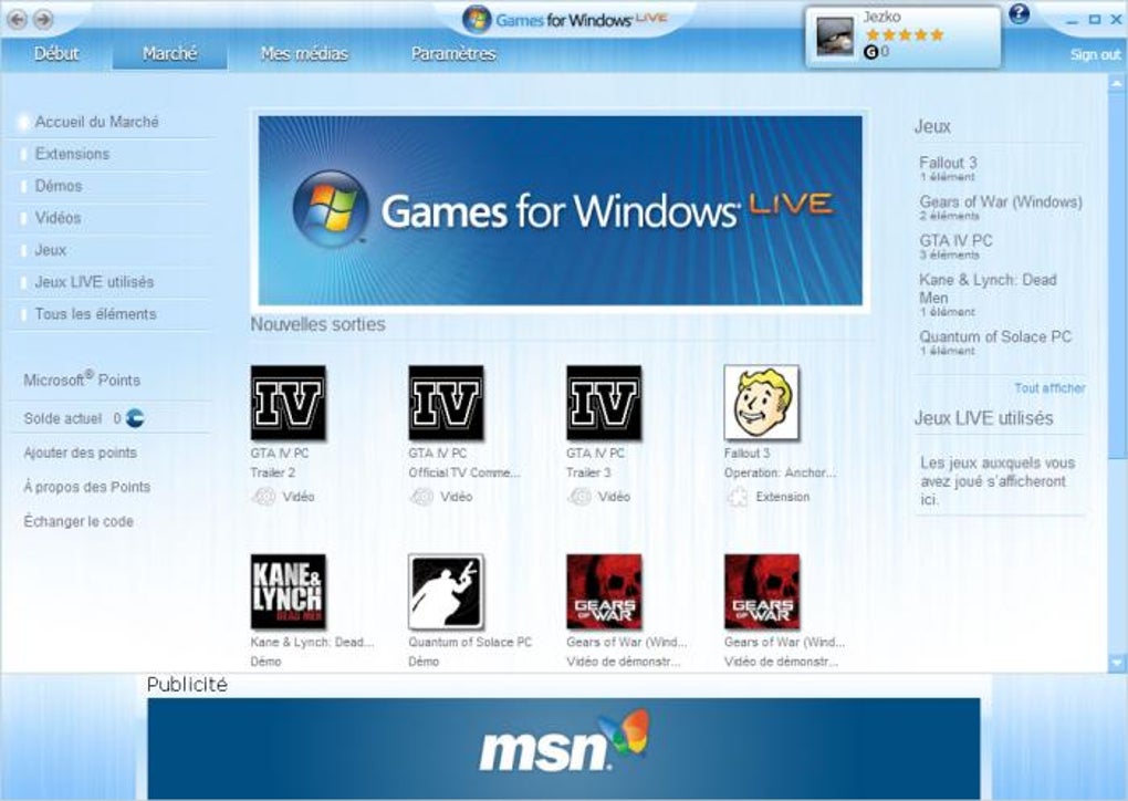 Game For Windows Live Screenshot 