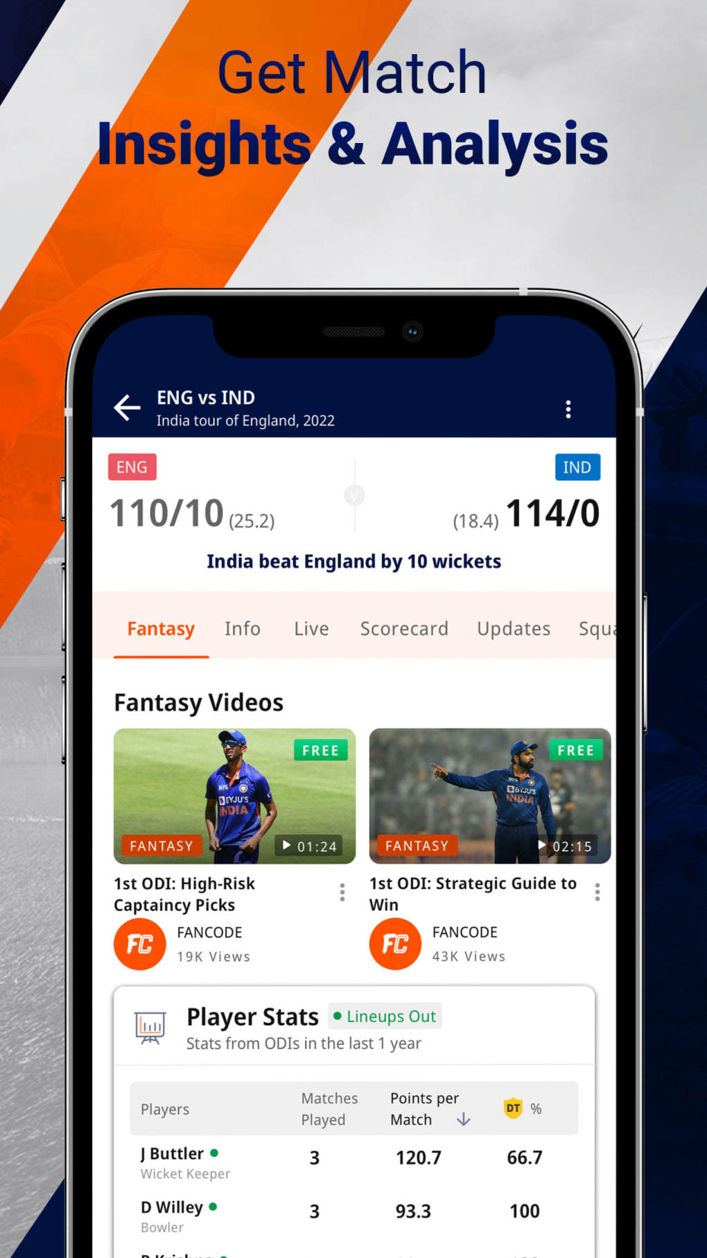 live cricket on iphone free