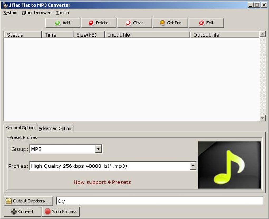 converting flac to mp3 with winamp pro