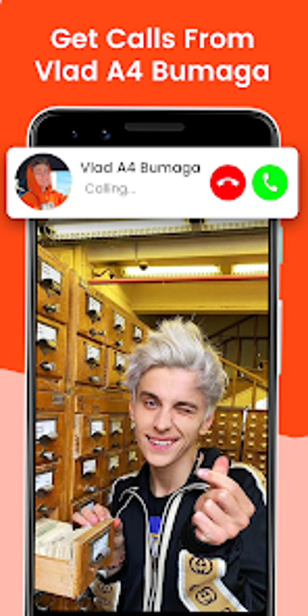 Vlad A4 Bumaga Fake Call Chat для Android — Скачать