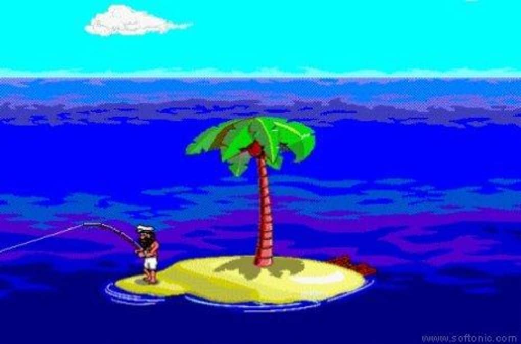 man stranded on island screensaver