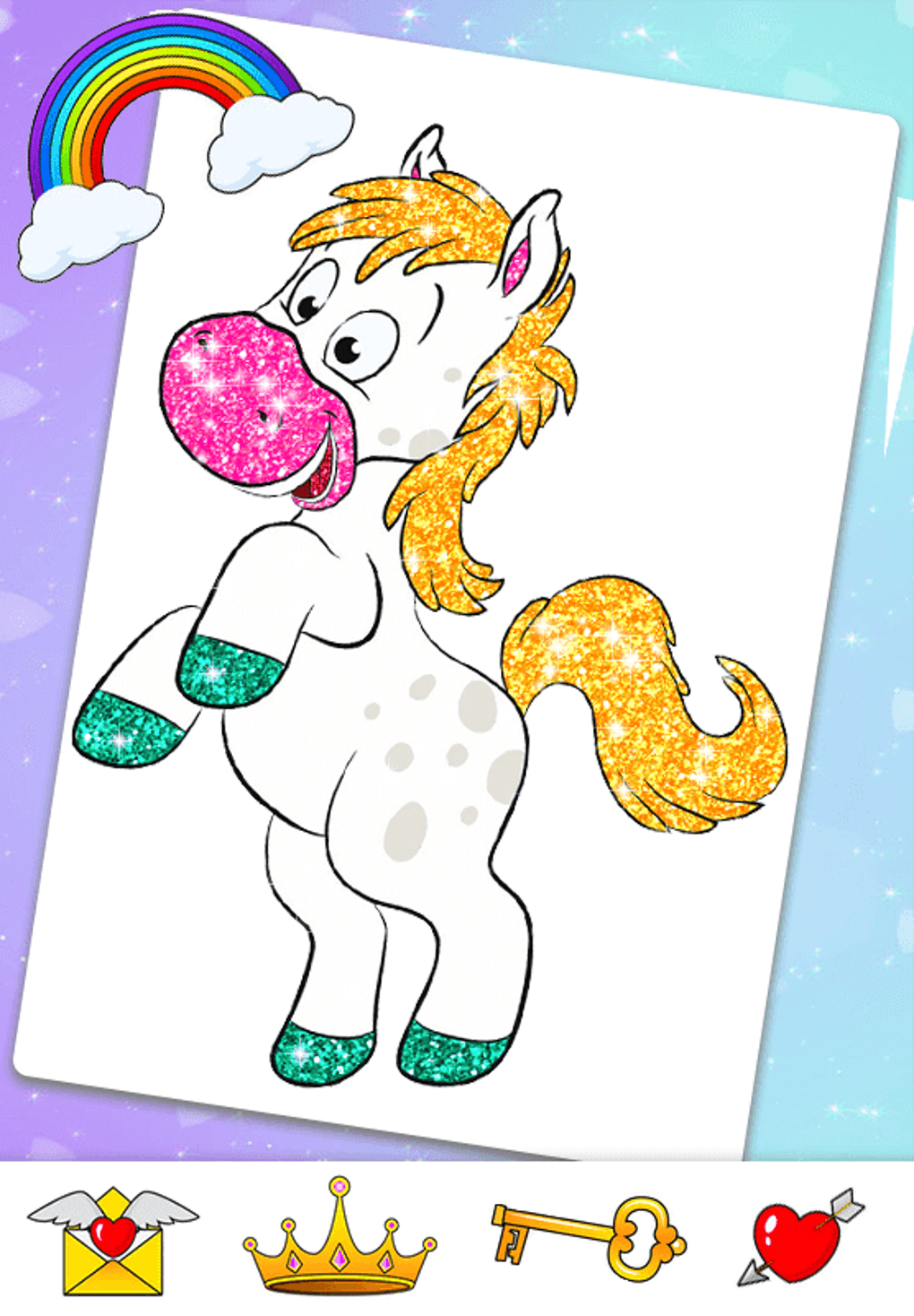 Glitter Horse Pony Coloring для Android — Скачать