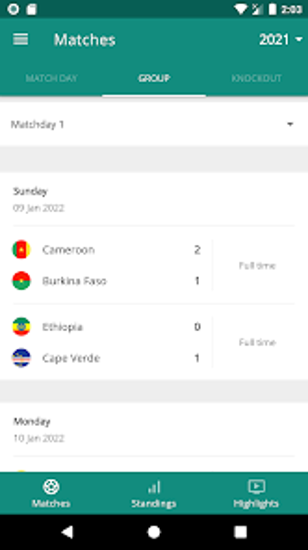 Live Result For AFCON 2023 For Android - Download