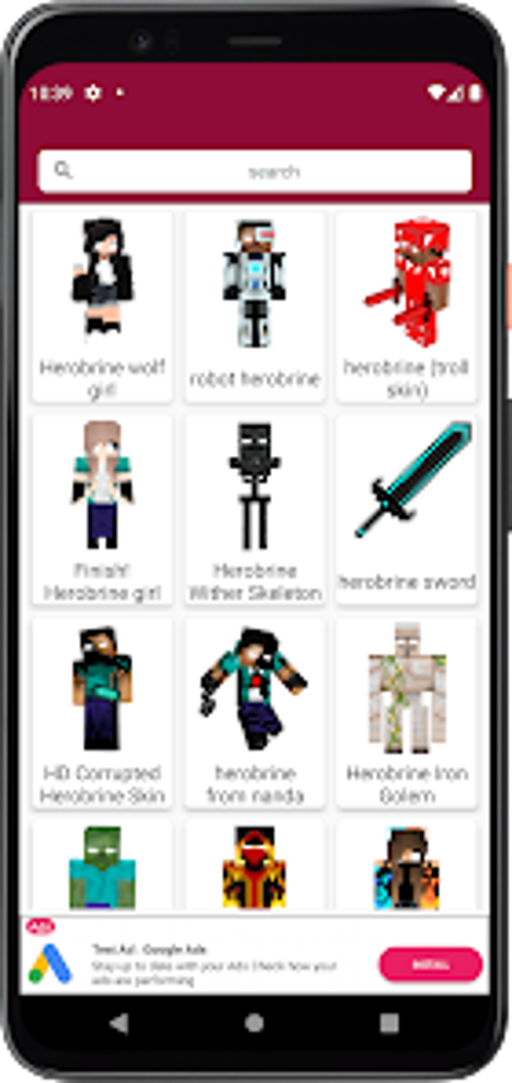 Herobrine Skins for Minecraft MCPE APK for Android Download