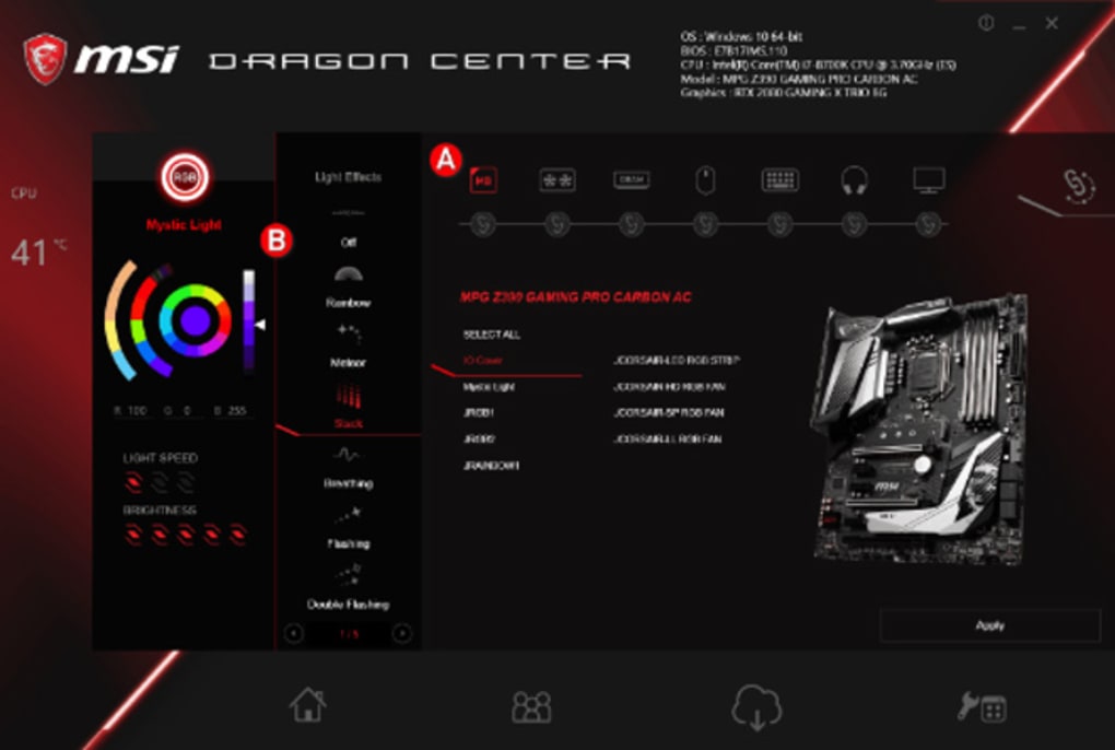 msi dragon center apps