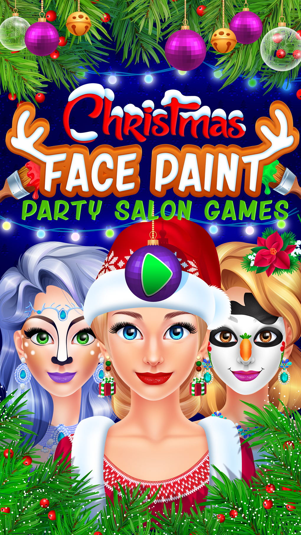 Christmas Face Paint Party - Kids Salon Games для iPhone — Скачать