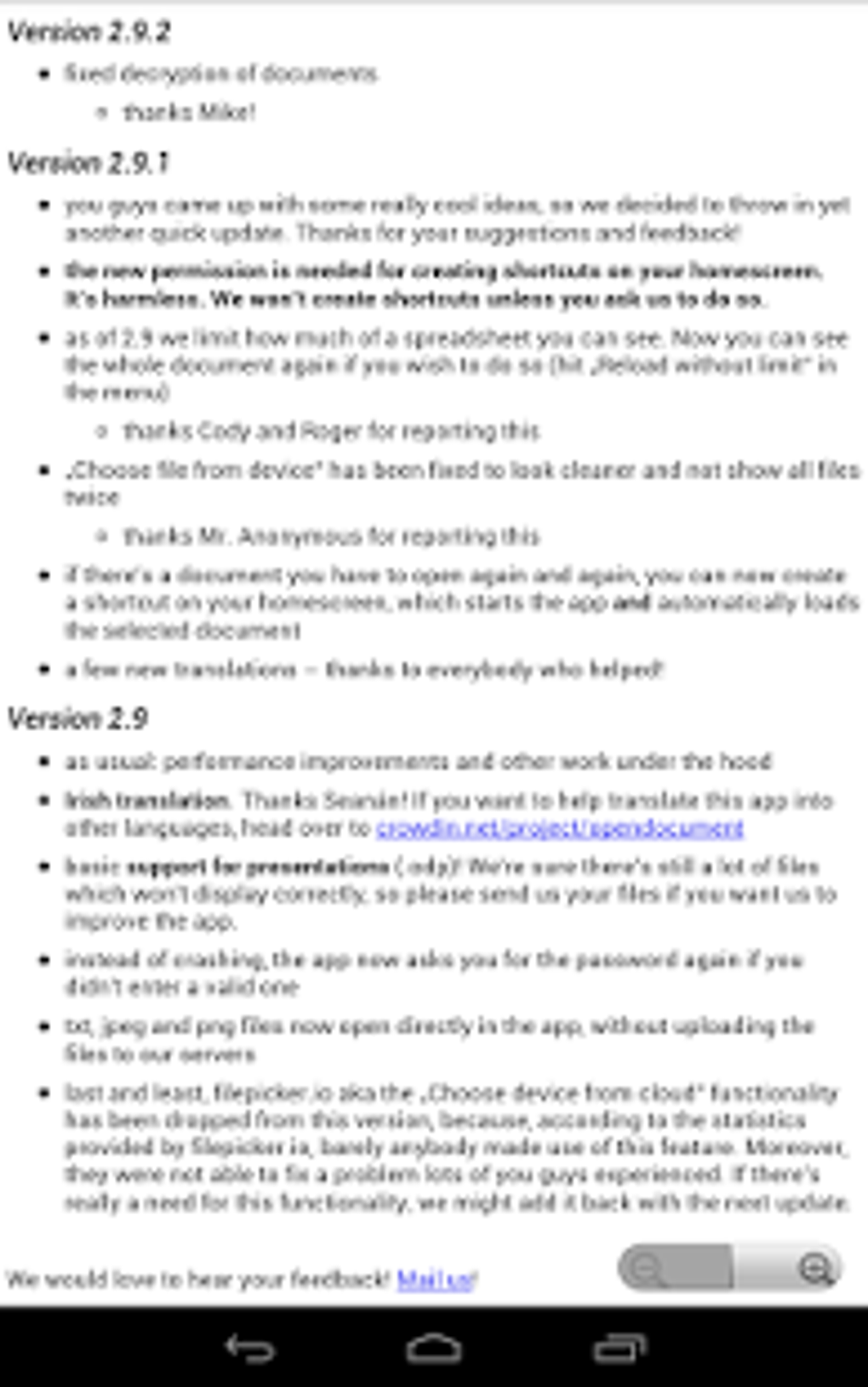 Libreoffice openoffice document reader odf apk for android download