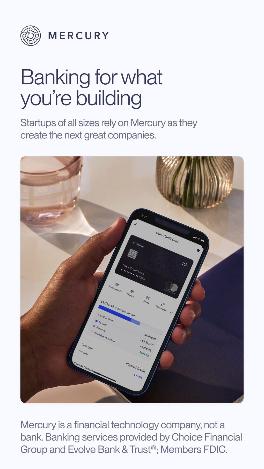 Mercury Banking for startups para iPhone Download