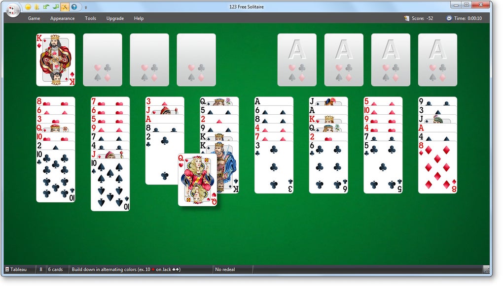 online free solitaire card games