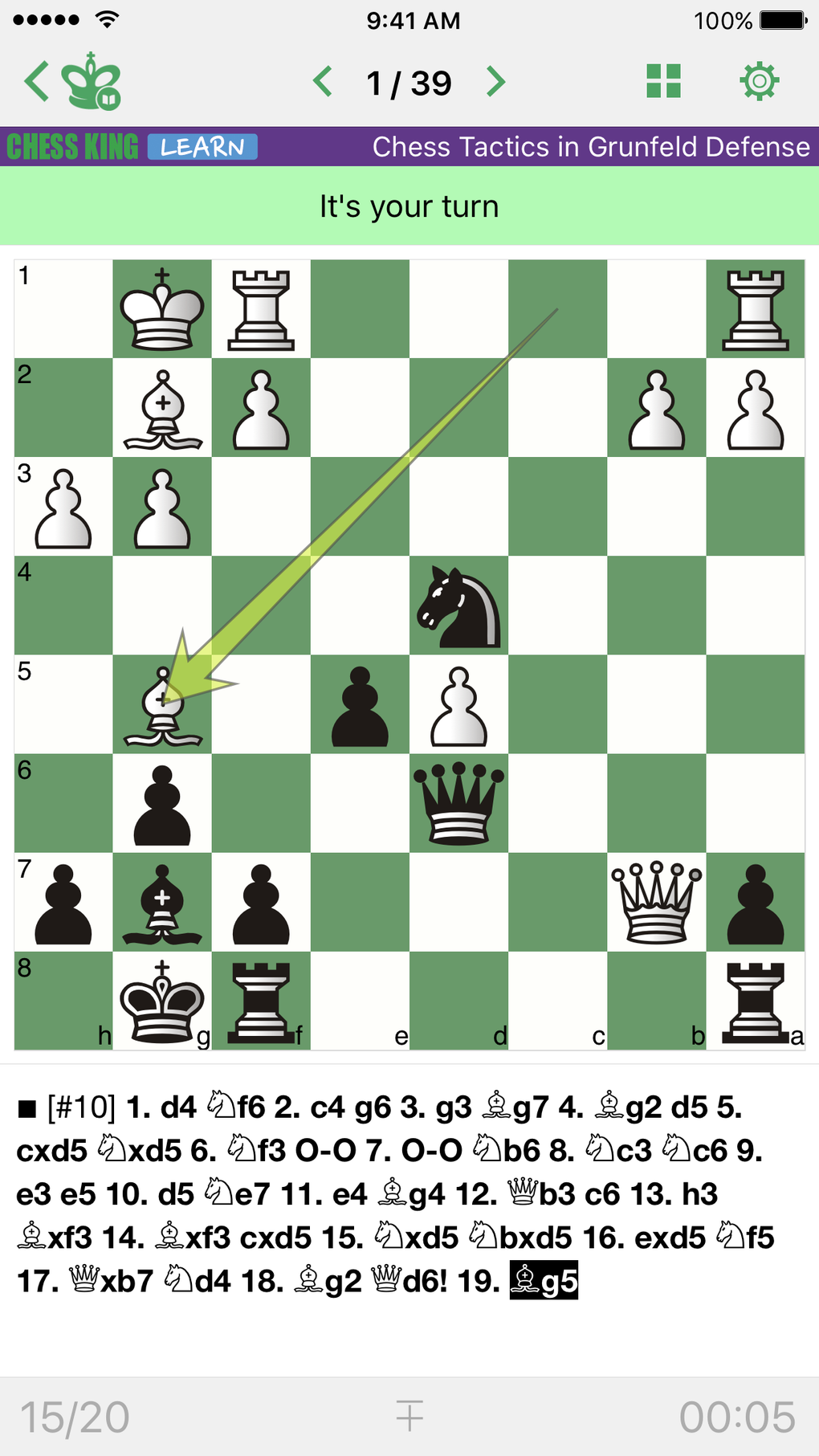 Chess Tactics. Grunfeld Def. для iPhone — Скачать