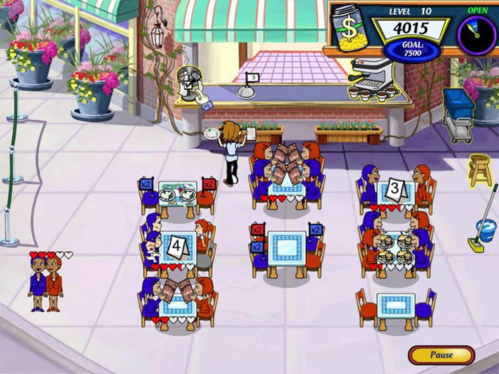 original diner dash game with mopping