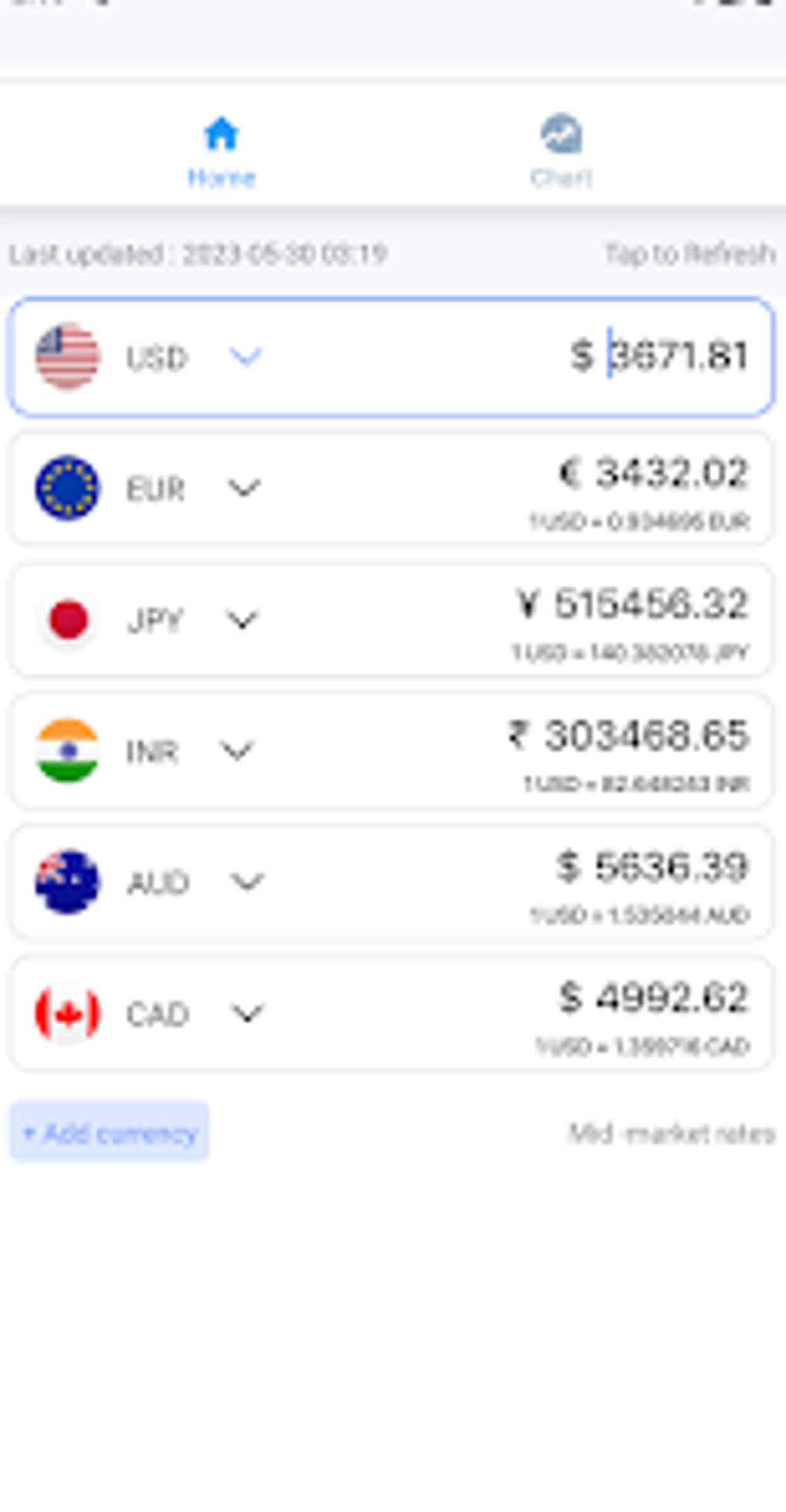 RateX Currency Exchange Rate Para Android Descargar