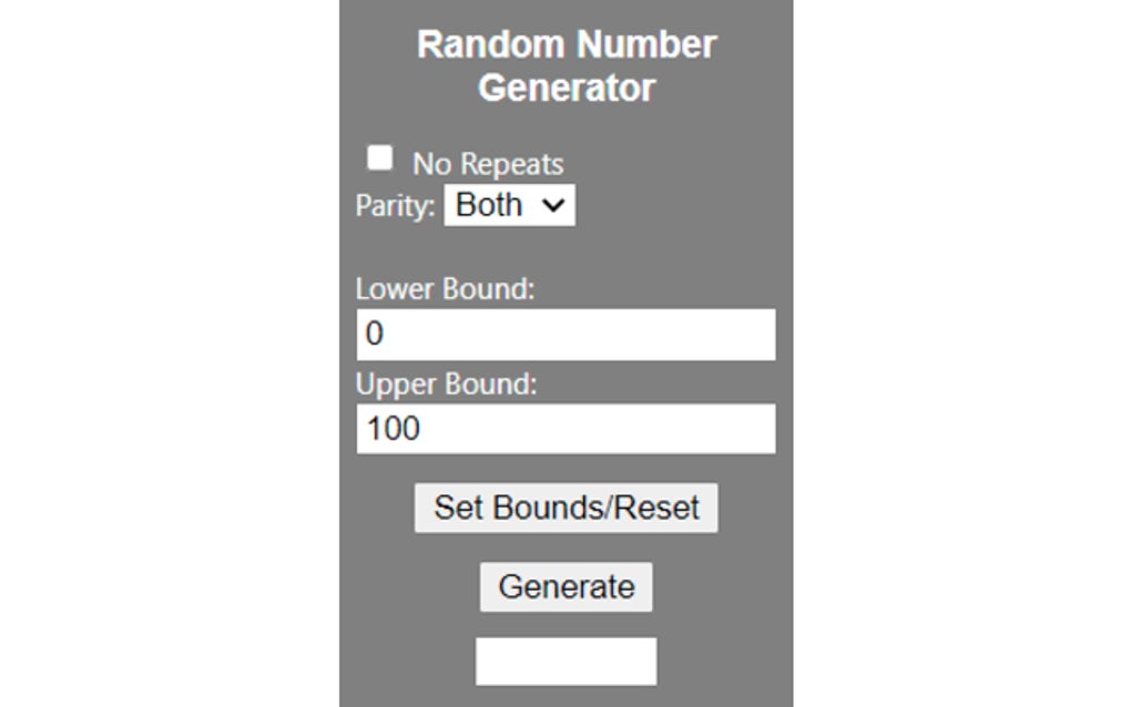 Random Number Generator สำหรับ Google Chrome - ส่วนขยาย ดาวน์โหลด