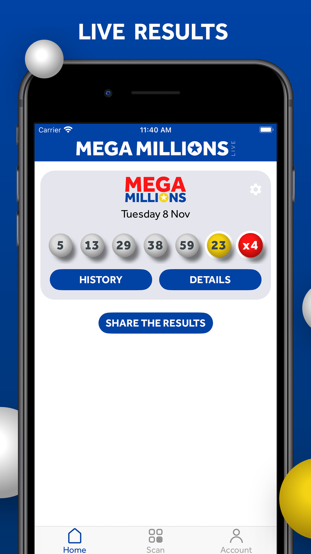 Mega Millions: Ticket Scanner для iPhone — Скачать