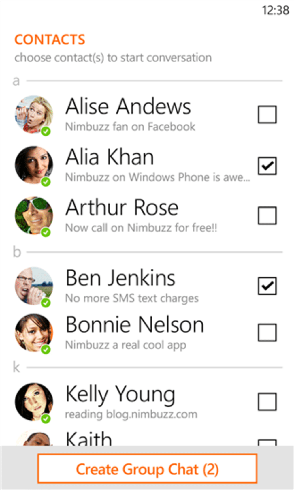 Nimbuzz para Windows Phone - Descargar