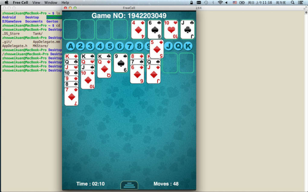 download freecell game for mac os 64