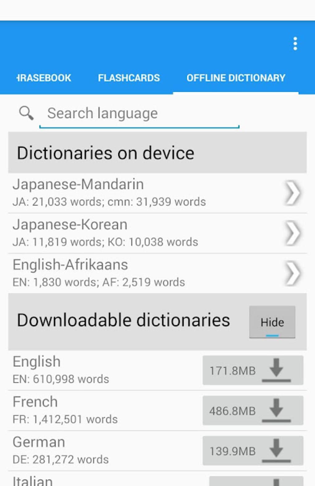 Italian Translator/Dictionary Apk For Android - Download