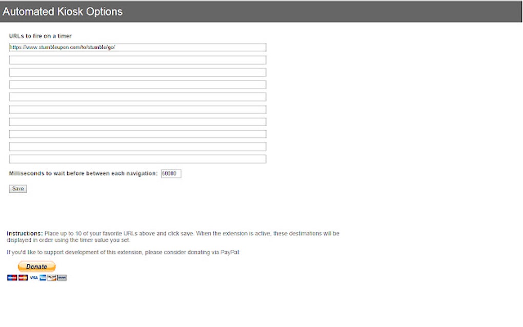 Automated Kiosk for Google Chrome Extension Download