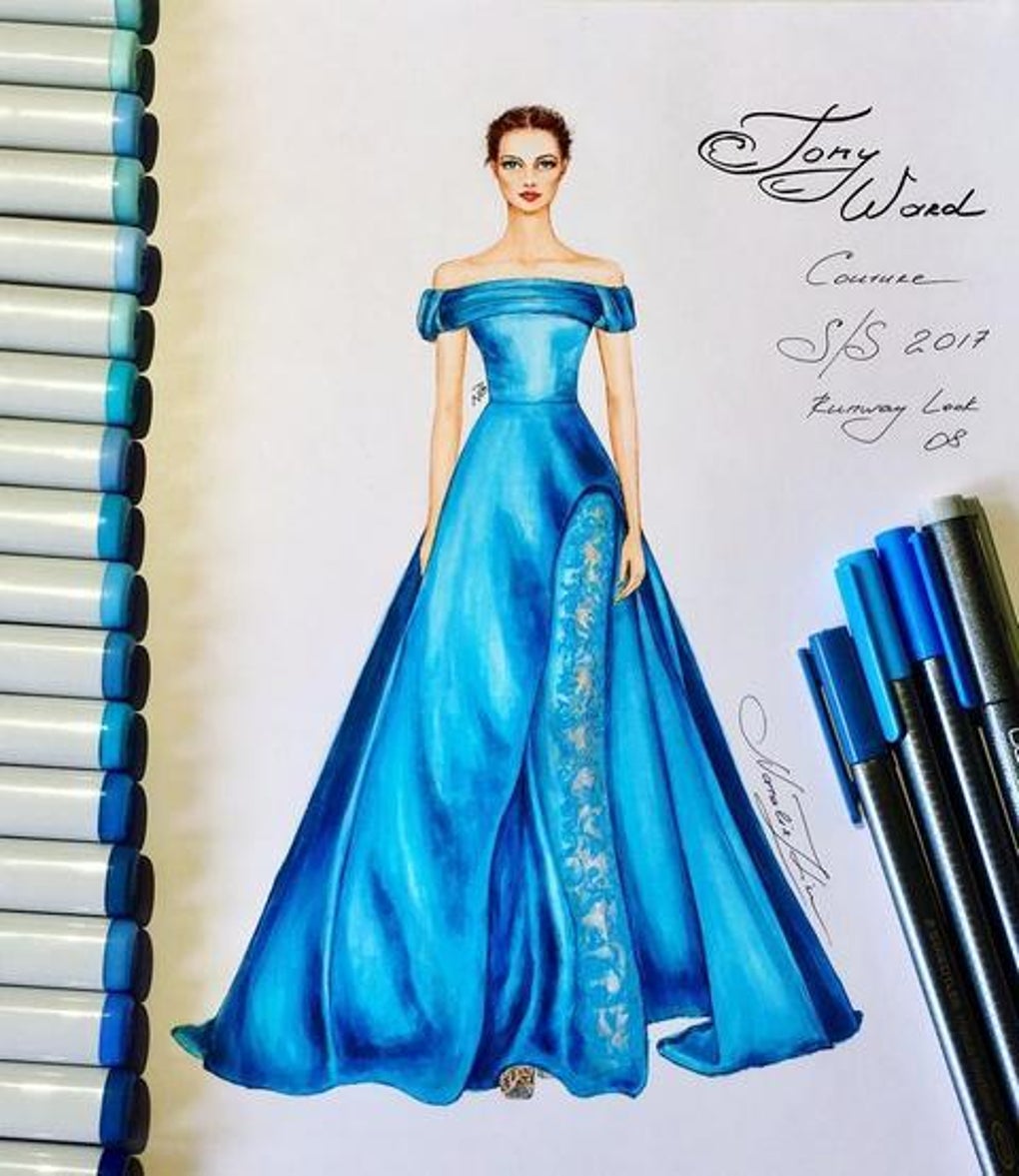 Dress design sketch outlet ideas