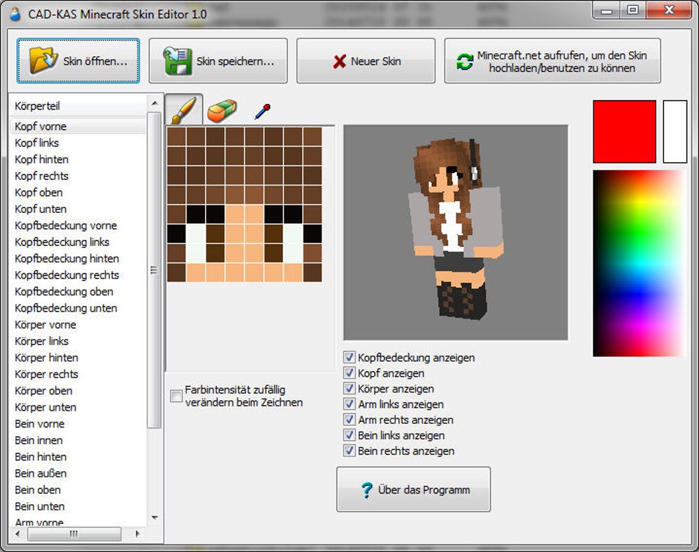 skin editor for minecraft download pc