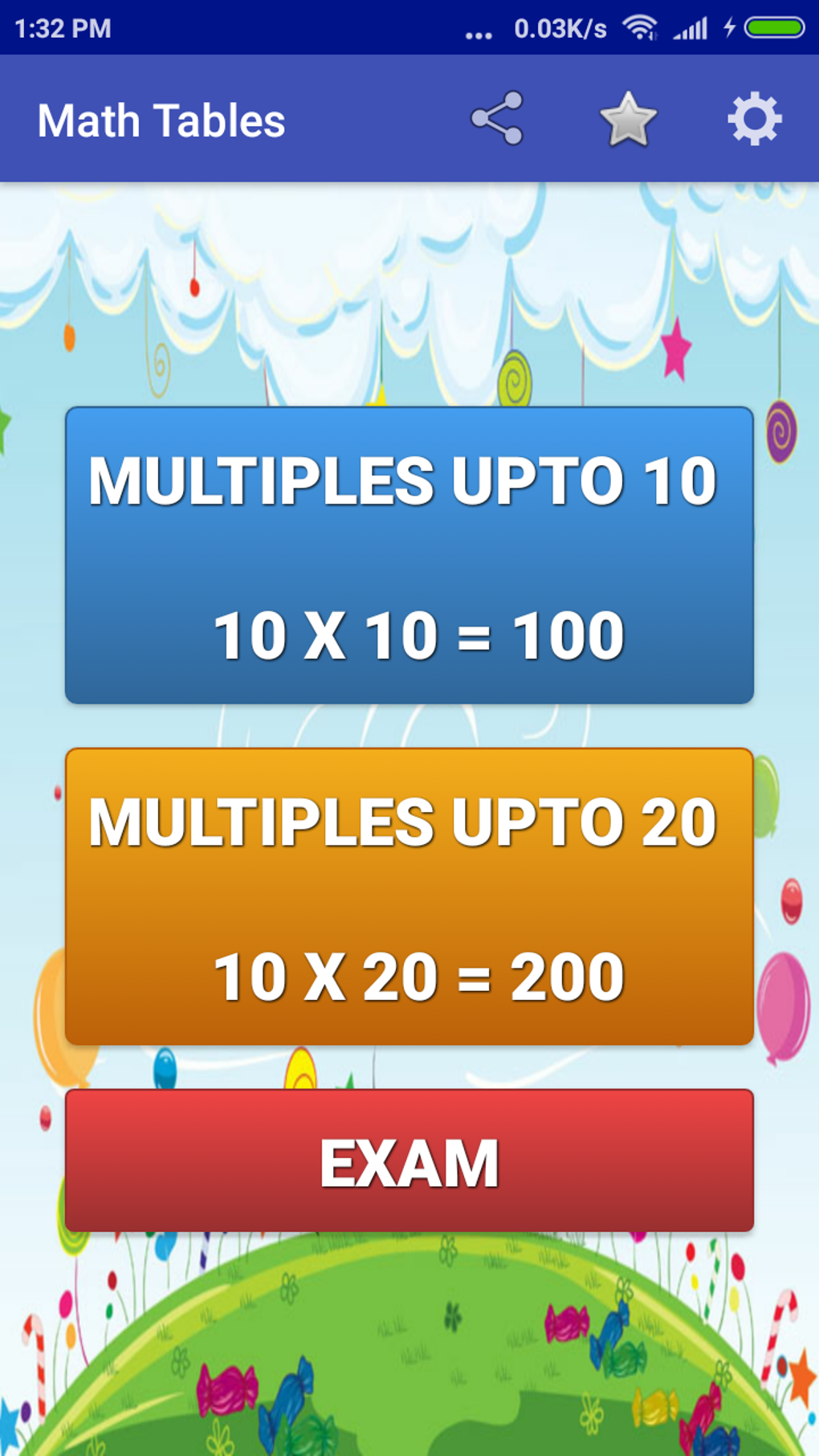 Maths Multiplication Tables APK สำหรับ Android - ดาวน์โหลด