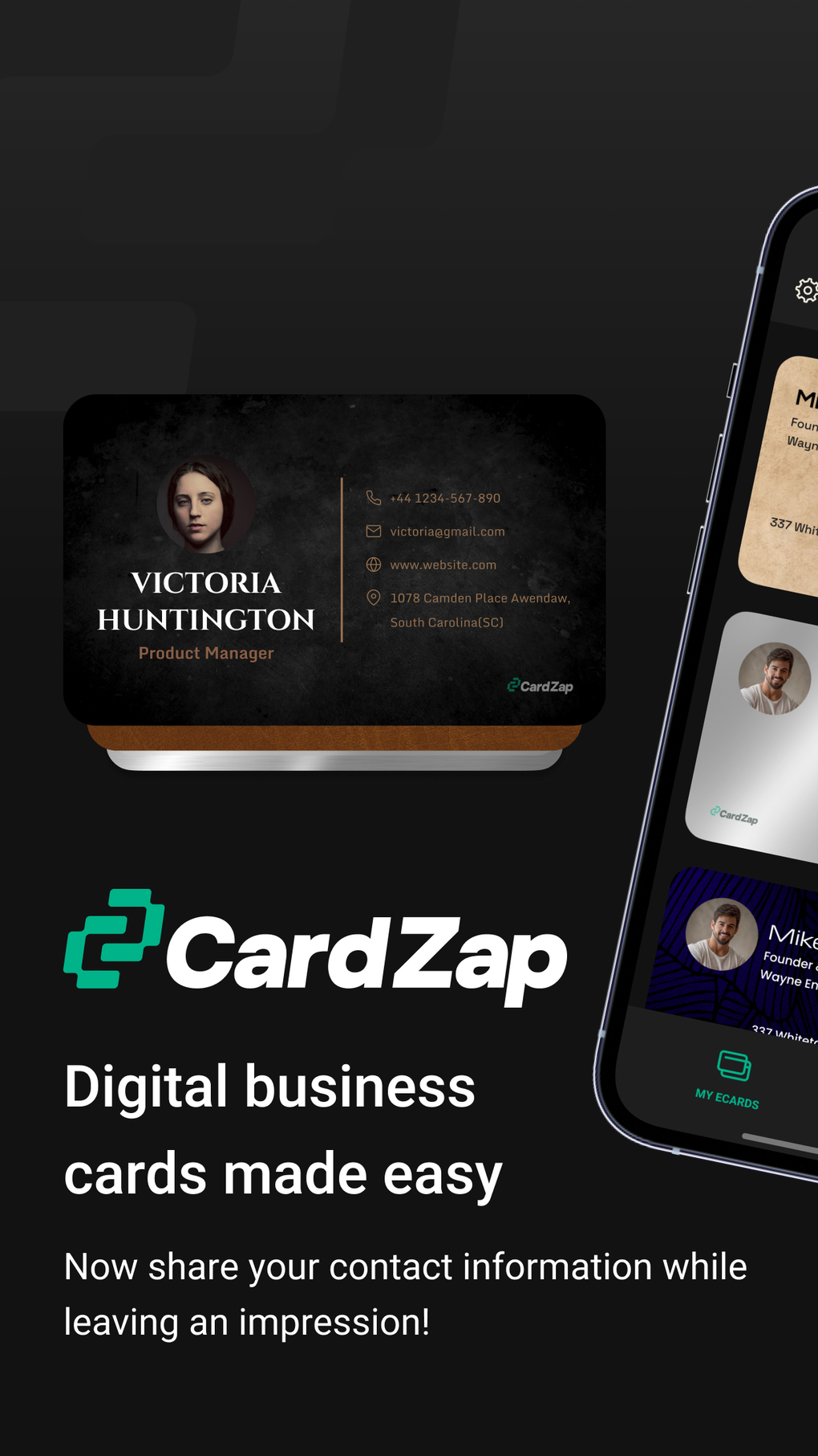 Cardzap digital business card for iphone download
