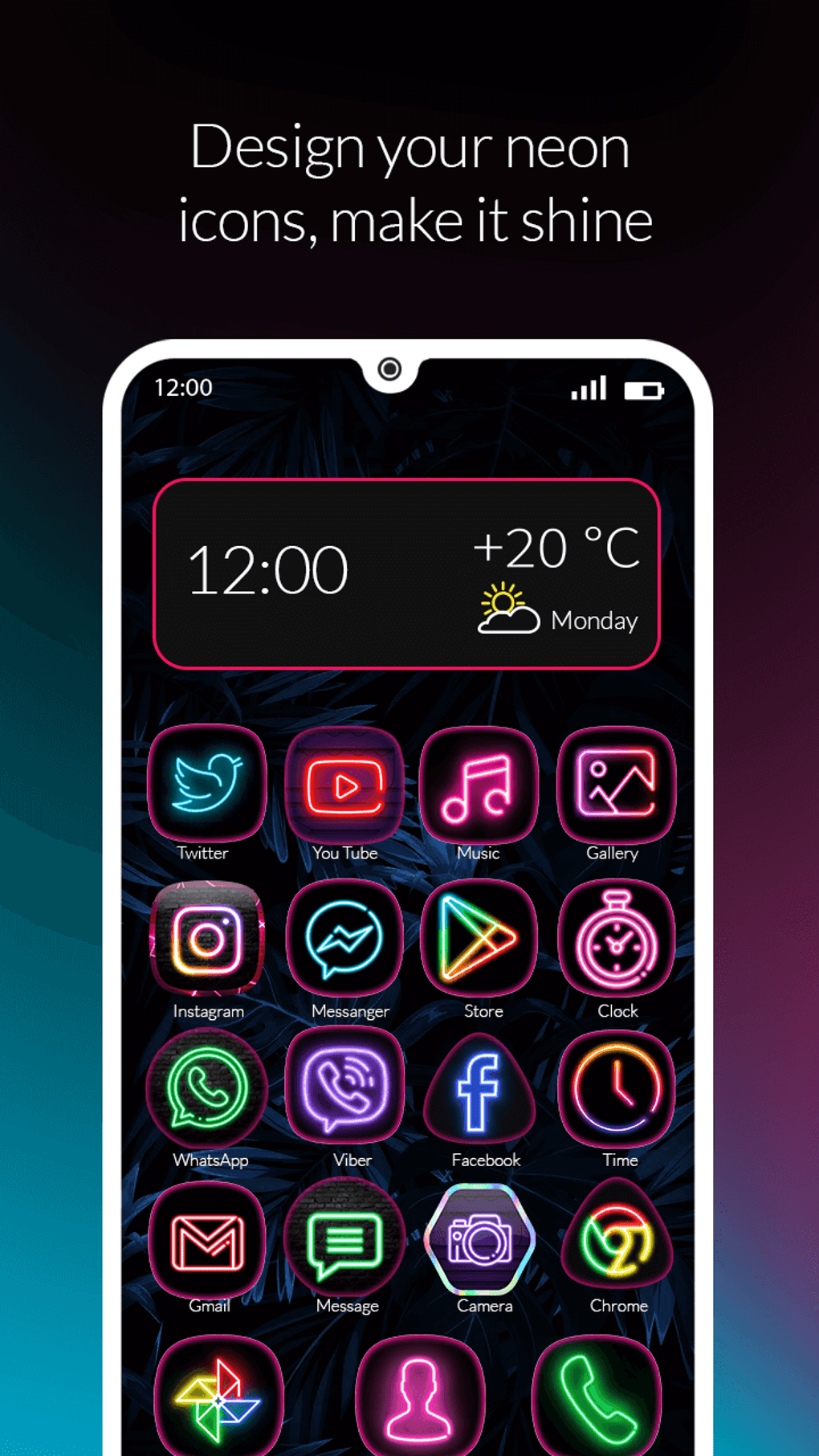 Neon Icon Changer App для Android — Скачать