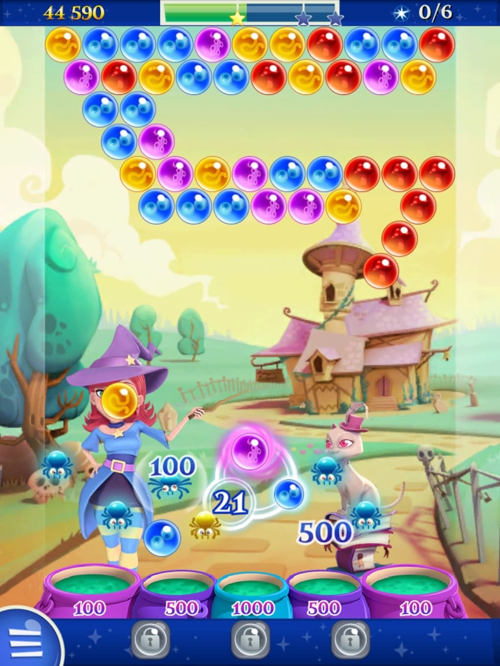 bubble. witch saga 3 which levels have duo bubbles