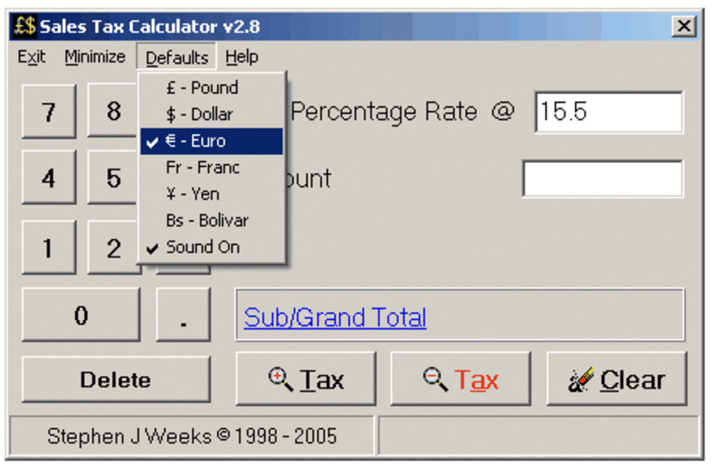 Automatic Sales Tax Calculator