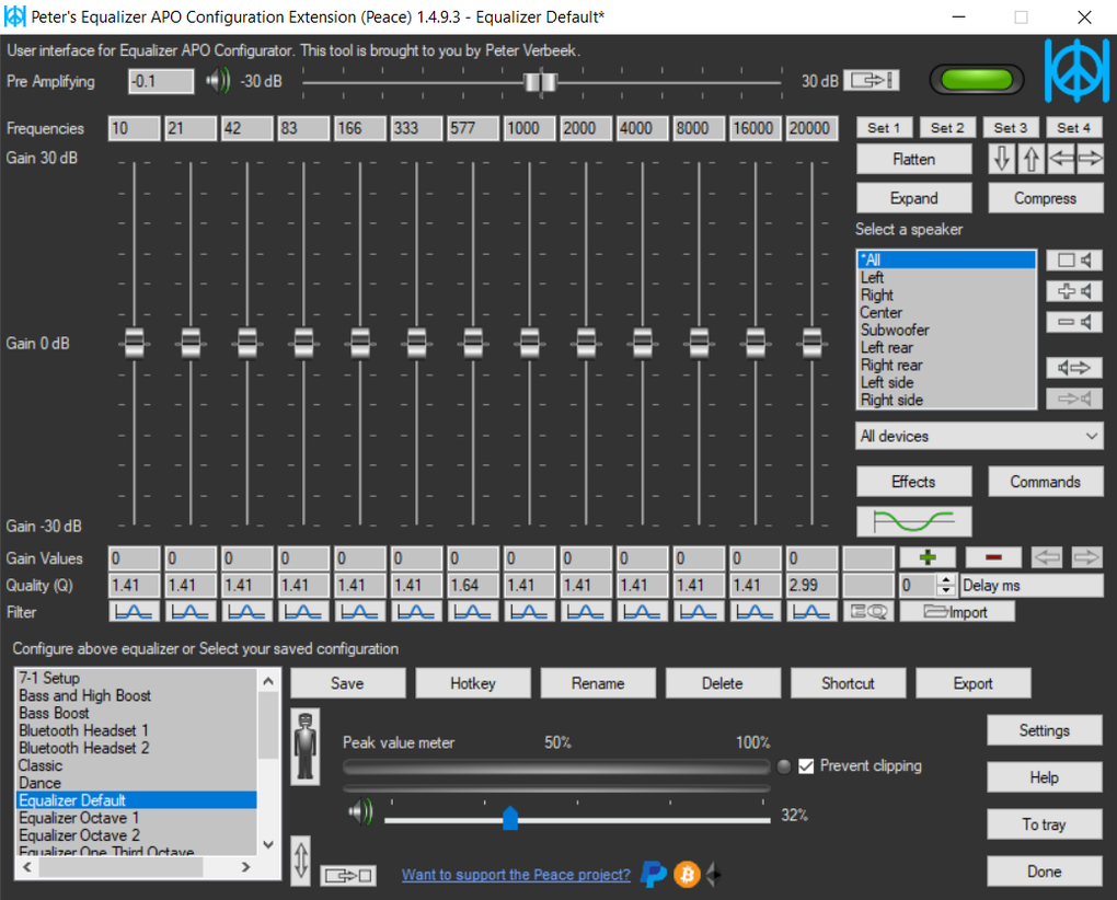 audio equalizer and decible gain windows 10 app