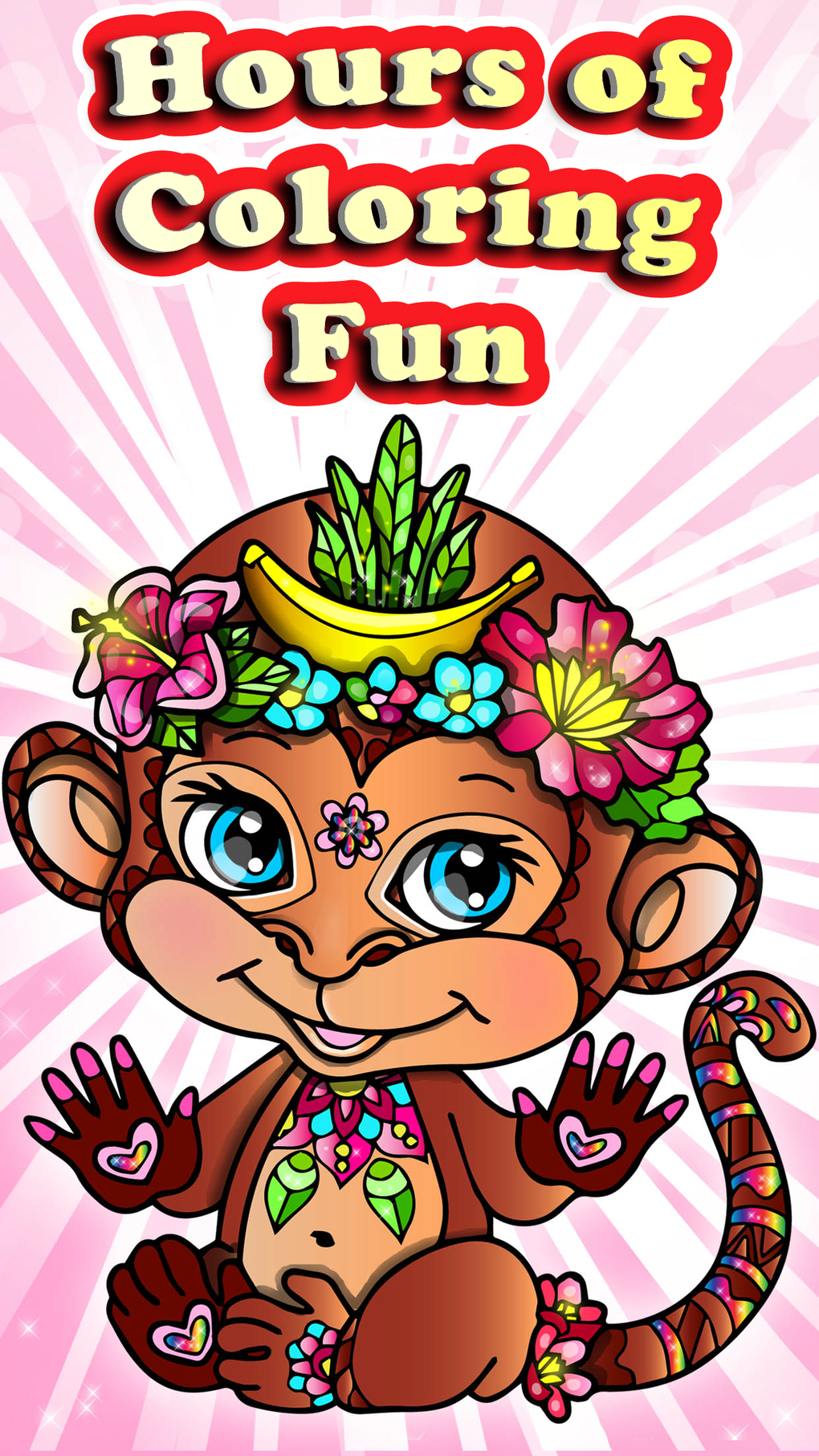 Nature Coloring Books Monkey Lion Pages for Adults for iPhone Download