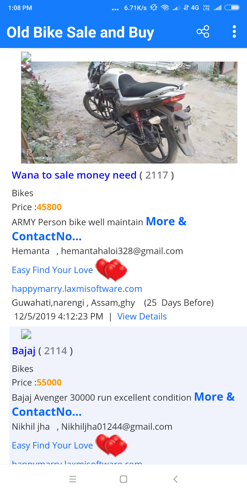 Old Bike Sale and Buy Near me APK for Android
