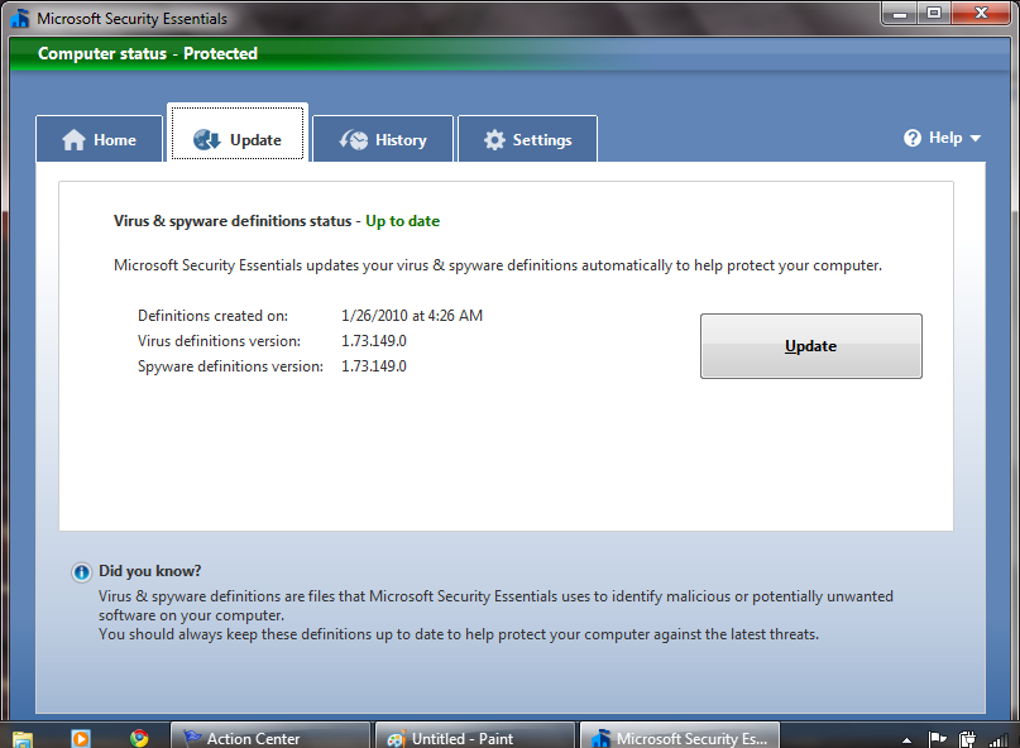 Microsoft security essentials