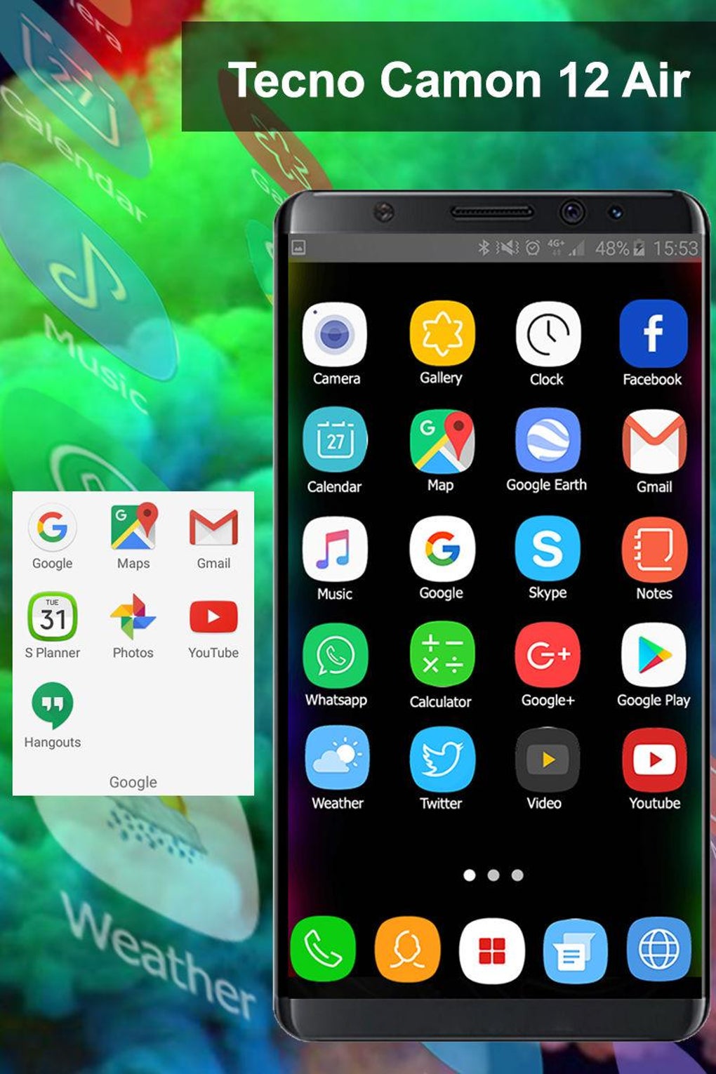 launcher Theme For Tecno Camon 12 Air для Android — Скачать