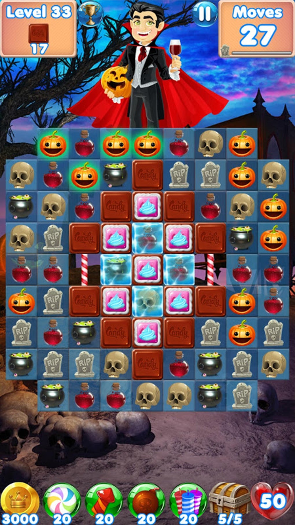 Halloween Games 2 - fun puzzle games match 3 games APK для Android — Скачать