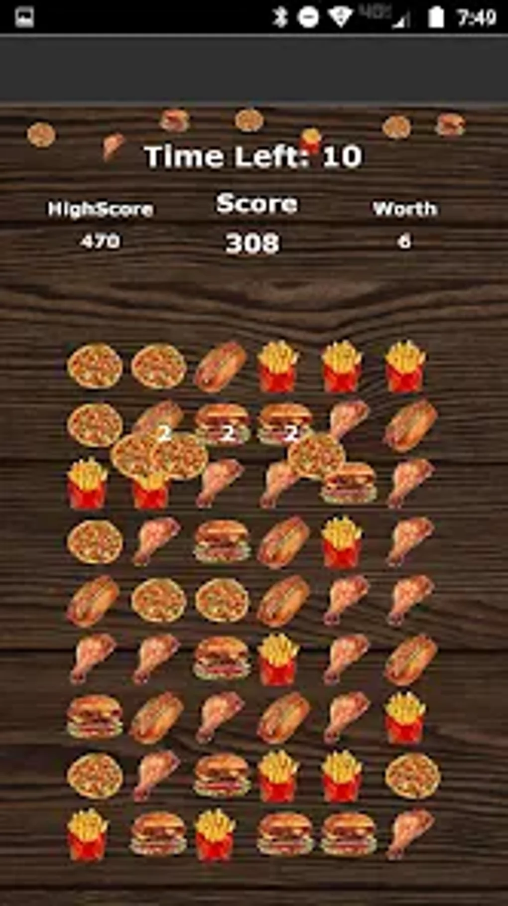 Pizza Burger Match 3 Game для Android — Скачать