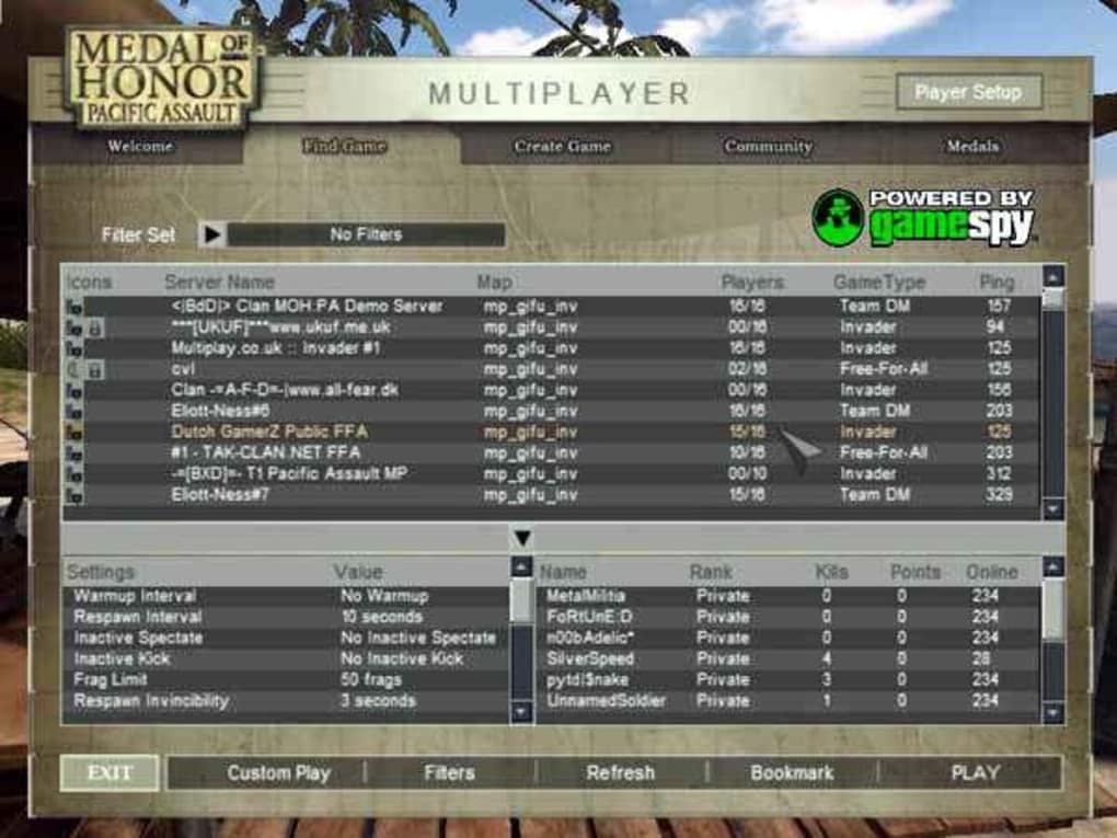 medal of honor pafific free pc games download full version