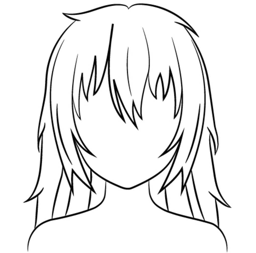 girl hair drawing outline  Clip Art Library