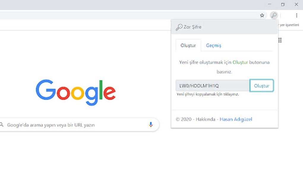 Zor Şifre for Google Chrome - Extension Download